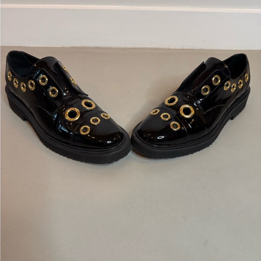 Giuseppe Zanotti Patent Loafers | Size 8.5 | Gold Detail | Authentic - Picture 4 of 17